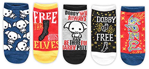 Harry Potter Kids Dobby House Elves 5 Pack Low Cut Socks