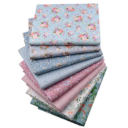Vintage Floral Fat Quarters Fabric Bundles, Precut Quilting Fabric for Sewing,18"x22"