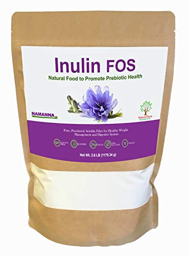 Book Cover NAMANNA Pure Inulin FOS Powder (1.18 kg | 2.6 lb | 41.6 oz) – Natural Fiber from Chicory Root, Prebiotic Intestinal Support, Digestive Health Promoting, Unflavored