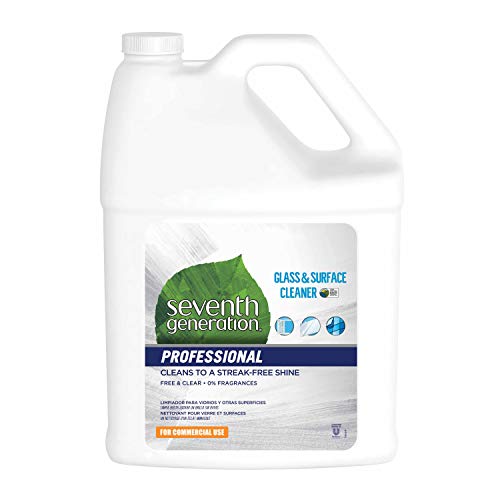 Book Cover Seventh Generation Professional Glass & Surface Cleaner Refill, Free & Clear, Unscented, 128 fl oz (Pack of 2)
