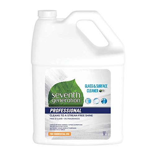 Seventh Generation Professional Glass & Surface Cleaner Refill, Free & Clear, Unscented, 128 fl oz (Pack of 2)