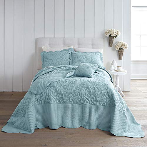 BrylaneHome Amelia Bedspread - King, Seaglass