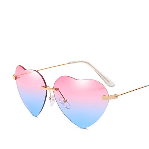 New Retro Love Ocean Piece Sunglasses Street Beat Peach Heart Shaped Sunglasses Multi Size: Medium