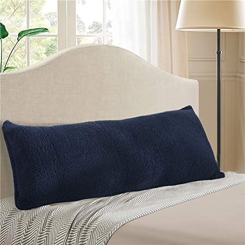 Book Cover Reafort Ultra Soft Sherpa Body Pillow Cover/Case with Zipper Closure 21