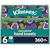 Kleenex Expressions Disposable Paper Hand Towels, 6 Boxes, 60 Towels per Box (360 Total Hand Towels), Packaging May Vary