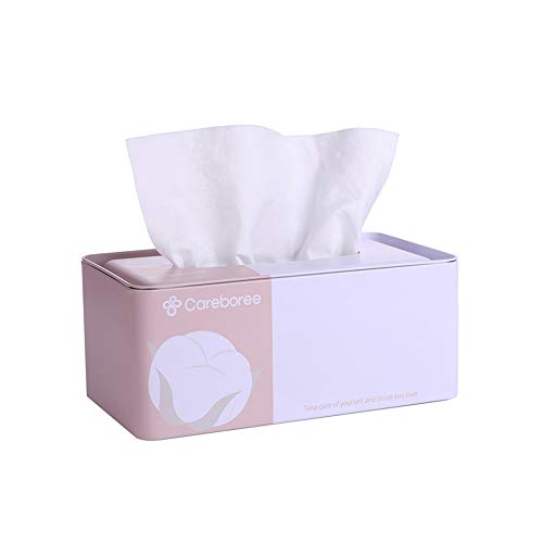 Careboree Extra Thick Dry Wipe, 100% Cotton, Lint-Free Cotton Tissues for Sensitive Skin (2 Pack)