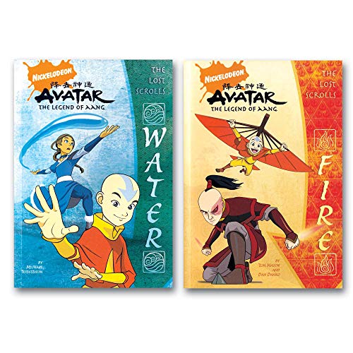 Nickelodeon Avatar Books for Kids - Set of 2 Books - The Lost Scrolls (Fire & Water) | Age 5-8 Years |