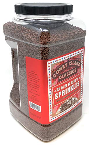 Brooklyn Artisans Premium Gourmet Decorative Dessert Chocolate Sprinkles Jimmies Bulk Reusable Jar 6 Lbs (Made in USA) Kosher
