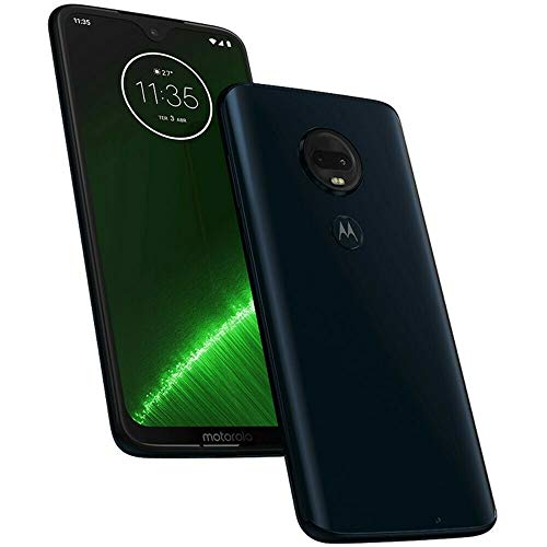 Motorola Moto G7+ Plus (64GB, 4GB RAM) Dual SIM 6.2" 4G LTE (GSM Only) Factory Unlocked Smartphone International Model, No Warranty XT1965-2 (Deep Indigo)