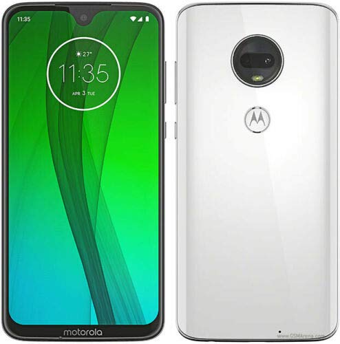 Motorola Moto G7 (64GB, 4GB RAM) Dual SIM 6.2" 4G LTE (GSM Only) Factory Unlocked Smartphone International Model XT1962-4 No Warranty (Clear White)
