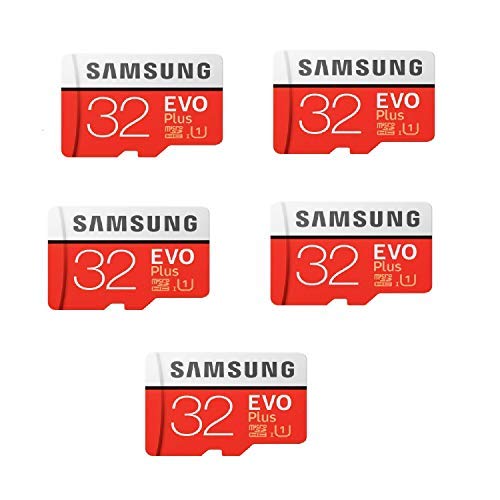 Book Cover SAMSUNG 32GB Evo Plus Class 10 Micro SDHC with Adapter 80MB/S (MB-MC32GA) Pack of 5