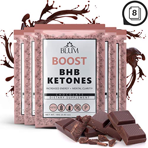Keto BHB Exogenous Ketones Powder - Chocolate Shake Ketone Supplement for Weight Loss with MCT Oil Powder| Meal Replacement Keto Snacks for Weight Loss, Energy & Ketosis - 8 Pack