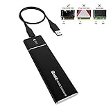 QNINE NVME Enclosure, M.2 PCIe SSD (M Key) to USB 3.0 External Case, Support Samsung 960 970 Evo Pro/WD Black NVME SSD and More