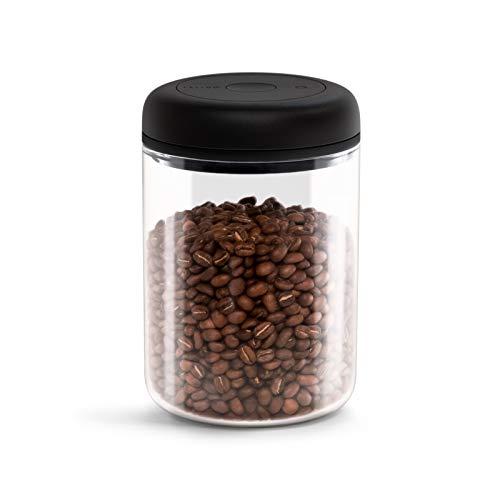 Book Cover Fellow Atmos Vacuum Canister for Coffee & Food Storage - Airtight Sealed Container, Clear Glass, Large Coffee Bean Storage, 1.2 Liter Jar