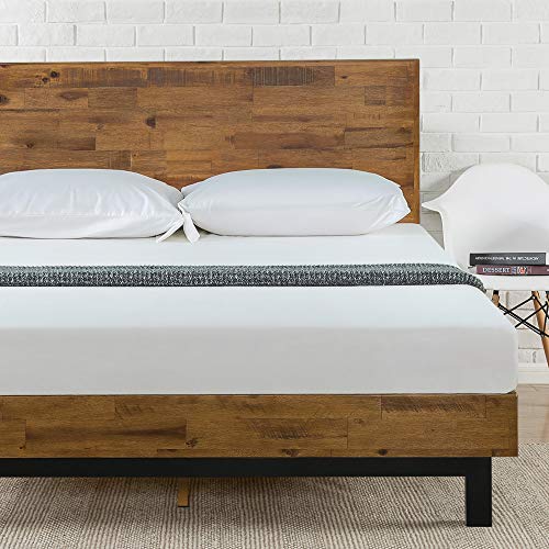 Book Cover Zinus Tricia Platform Bed, King, Brown