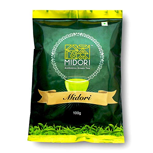 Whole Leaf Green Tea By Midori - 3.5 oz - ONE MINUTE BREW - Delicious, Sweet Sencha Style Loose Leaf Tea, Packed Garden Fresh