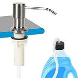 Yofidra Soap Dispenser for Kitchen Sink: Built in Sink Soap Dispenser Pump, Soap Dispenser with 47” Tube Kit Fit for Kitchen Bathroom in Counter Gold 1PCS