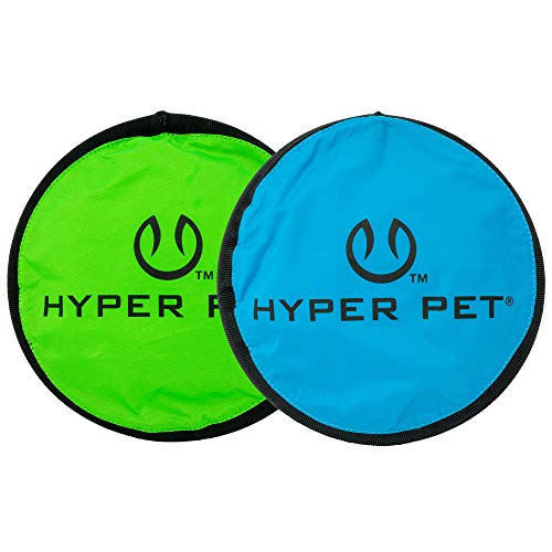 Hyper Pet Flippy Flopper 9" Flying Disc Soft Dog Toy, Floats in Water & Safe on Teeth, Pack of 2 (Colors May Vary)