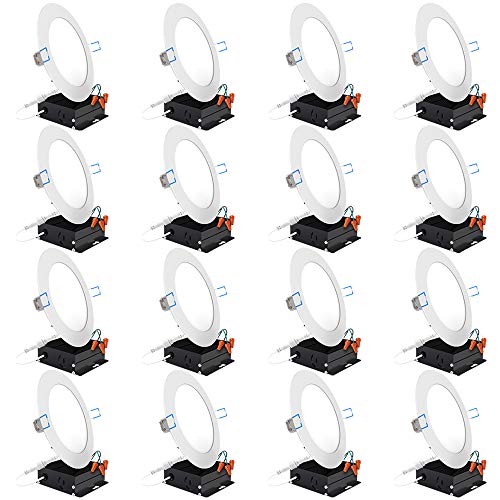 Sunco Lighting 16 Pack 6 Inch Slim LED Downlight with Junction Box, 14W=100W, 850 LM, Dimmable, 2700K Soft White, Recessed Jbox Fixture, IC Rated, Simple Retrofit Installation - ETL & Energy Star
