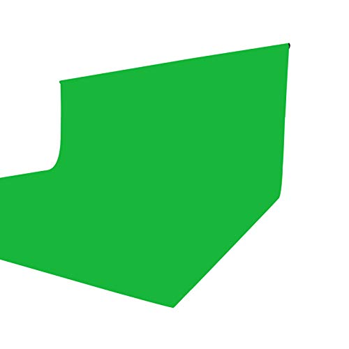 Issuntex 5X7 ft Green Background Muslin Backdrop,Photo Studio,Collapsible High Density Screen for Video Photography and Televisionï¼ˆGreenï¼Œ5X7ft