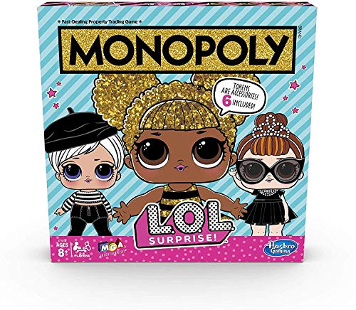 Book Cover MONOPOLY Game: L.O.L. Surprise! Edition Board Game for Kids Ages 8 and Up