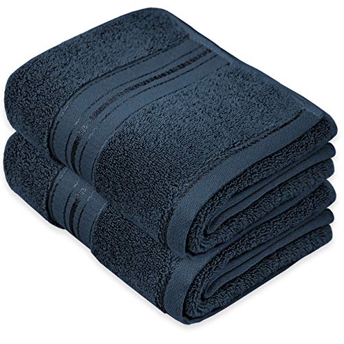 Book Cover Cleanbear Luxury Hand Towels for Bathroom 600 GSM Cotton Face Towels (13 x 29 Inches, 2-Pack), Extra Soft Hand Towel Set - Dark Grey