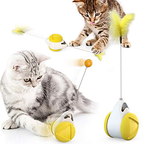 GHEART Cat Toys for Cats, Tumbler Swingball Toys for Cats, Balance Car Cat Toys