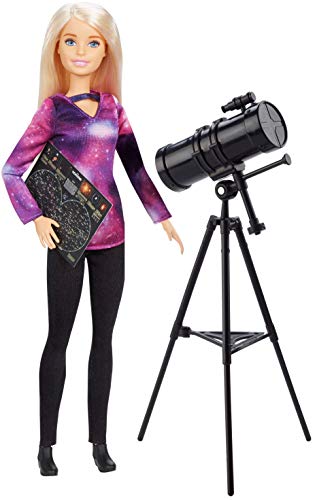 Book Cover â€‹â€‹Barbie Astrophysicist Doll, Blonde with Telescope and Star Map, Inspired by National Geographic for Kids 3 Years to 7 Years Oldâ€‹