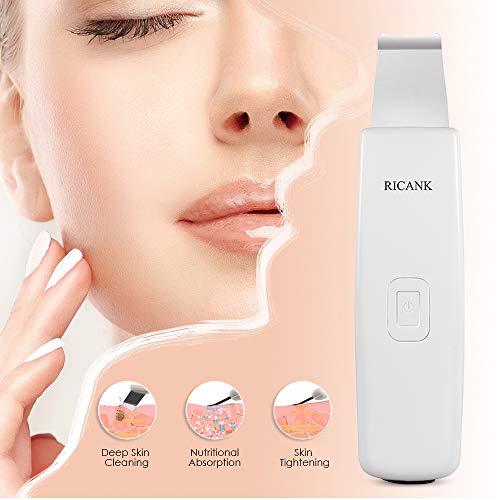 Skin Scrubber Facial Scrubber Blackhead Extractor Scraper and Gentle Peel Device Cordless Pore Cleanser Facial Cleansing Brush Exfoliator Comedone Removal Facial Lift Treatment Dermabrasion