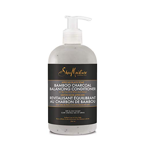 SheaMoisture African Black Soap Bamboo Charcoal Balancing Conditioner, 13 Fluid Ounce