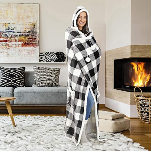 Book Cover Safdie & Co. Hooded Blanket Throw Wearable Cuddle, 52