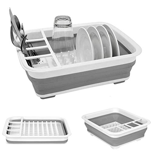 Collapsible Drying Dish Drainer Portable Drying Rack Dinnerware Organizer Space Saving Kitchen RV Campers Storage