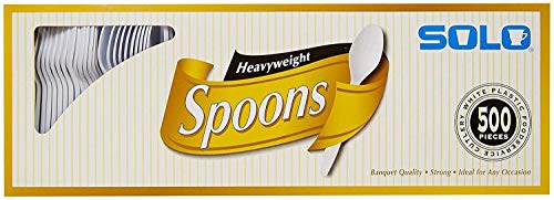 Book Cover SOLO Cup Company White Heavyweight Spoons - 500 ct