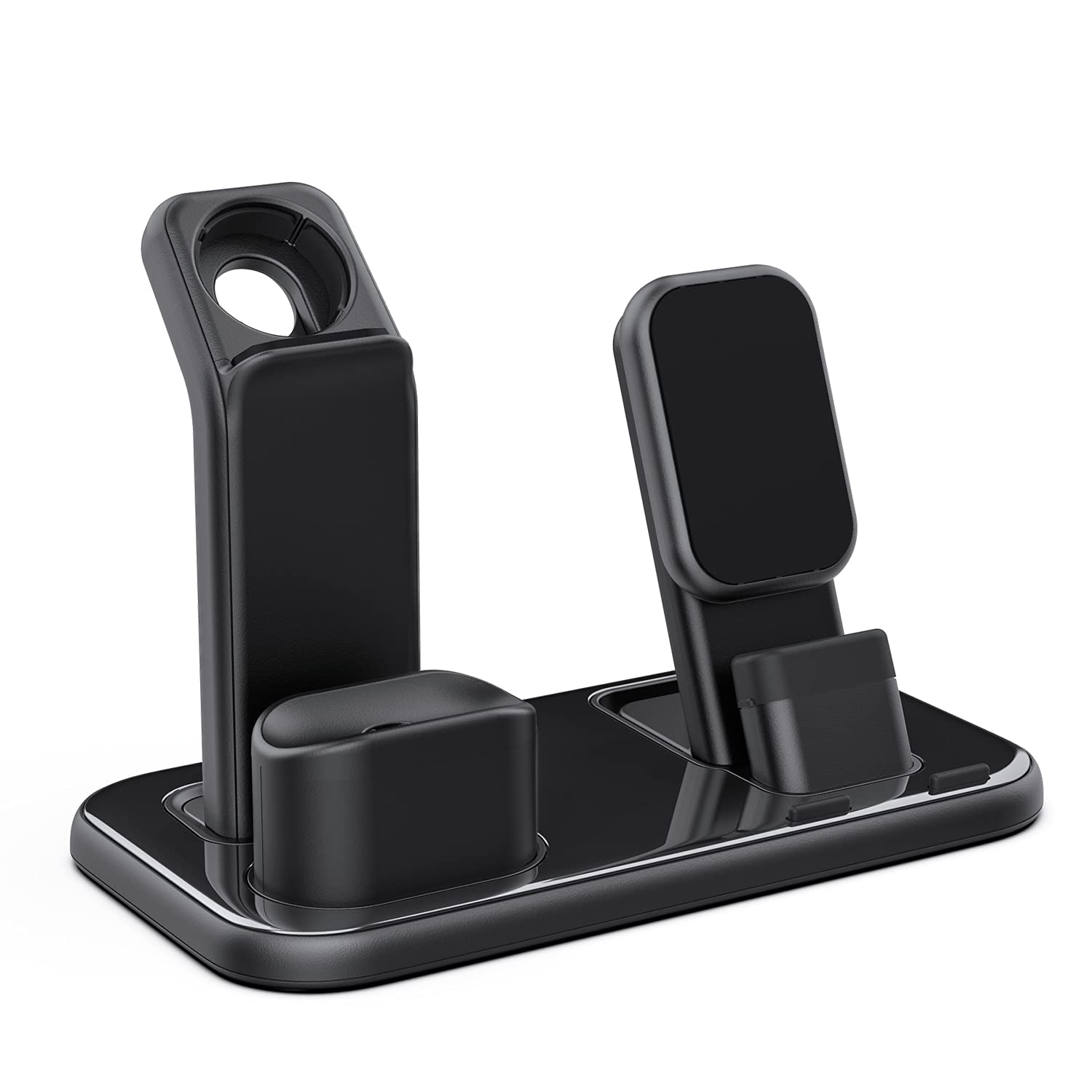 Beacoo Upgraded 3 in 1 Charging Stand for iWatch Series 6/5/4/3/2/1, Charging Station Dock Compatible with Airpods Pro/1/2 iPhone Series 12/11/pro/Xs/X Max/XR/8/8Plus/7/6S(Charger & Cables Required)