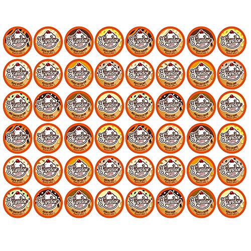 Sundae Ice Cream Flavored Coffee Pods, 2.0 Keurig K-Cup Compatible, 48 Count (Variety Pack)