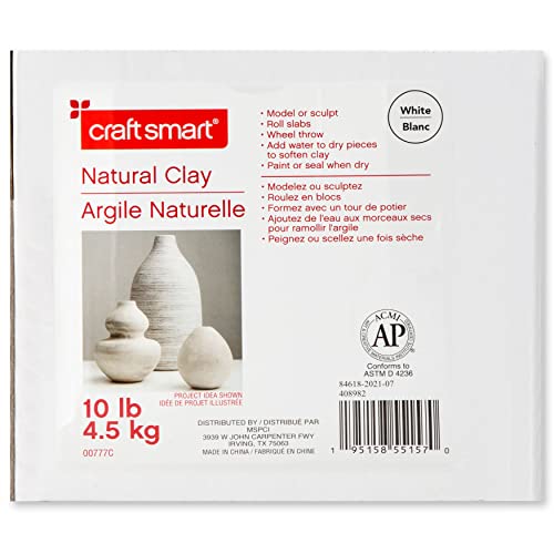 Natural Clay, 10 lb in by Craft Smart (White)