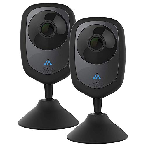 Momentum Axel Stick-Up Security Camera, 5Ghz Dual Band | WiFi Surveillance with Night Vision, Two Way Audio, Real-Time Video for Baby, Pet or Nanny Monitoring, Home and Business | 720p, Black - 2 Pack