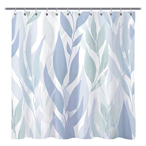 Sunlit Designer Tropical Plant Vine Leaves Fabric Shower Curtains for Bathroom, Home Decorations Fabric Home Curtain