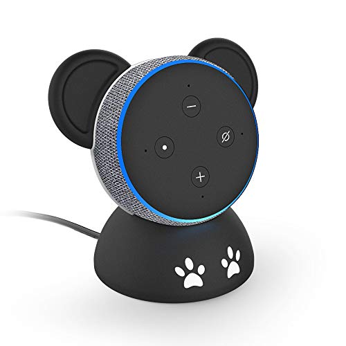 Book Cover BonFook Echo Dot 3rd Stand Holder,Home Voice Assistant Pandas Table Stand Accessories for All-New Echo Dot (3rd Gen),Built-in Cable Management - Smart Speaker