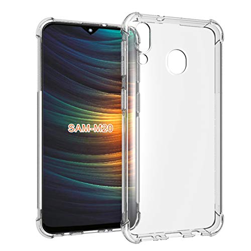 Galaxy M20 Case, PUSHIMEI Soft TPU Crystal Transparent Slim Anti Slip Full-Body Protective Phone Case Cover for Samsung Galaxy M20 (Clear Anti-Shock TPU)