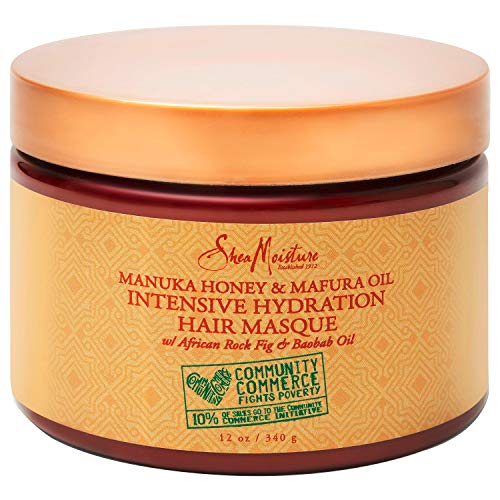 SheaMoisture Manuka Honey & Marfura Oil Hydration Intensive Masque Hair Treatment, 12 Fl Oz