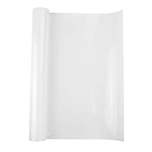 mifengda 1 Roll Heat Transfer Vinyl Heat Transfer Vinyl HTV for T-Shirts Hats Clothing, 12 Inches by 5 Feet Rolls(White)