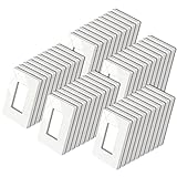 BESTTEN 50 Pack of 1-Gang Screwless Decor Wall Plate, USWP4 Gloss White Series, Decorator Outlet Cover, 11.91cm x 7.39cm, for Light Switch, Dimmer, USB, GFCI, Receptacle