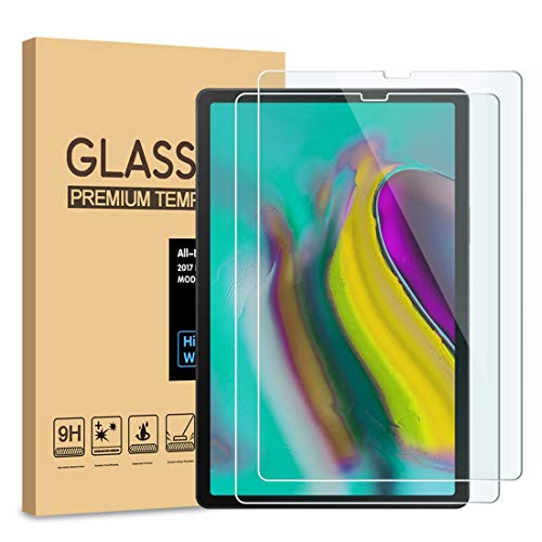 [2-Pack] PULEN for Samsung Galaxy Tab S5e Screen Protector,HD No Bubble Anti-Fingerprints 9H Hardness Tempered Glass for Galaxy Tab S5e T720/T725 Tablet (10.5-Inch)