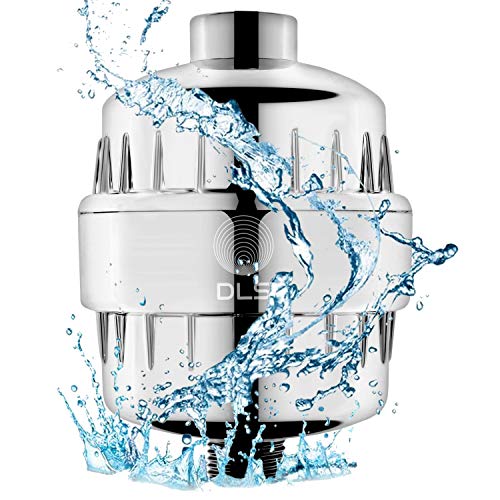 Purifying 15 Stage Shower Filter - Removes Chlorine, Heavy Metals & Other Impurities - Vitamin C for Healthy Skin - Improve Dry, Hair, Skin & Nails - Includes 2 Filter Cartridges, Easy Install