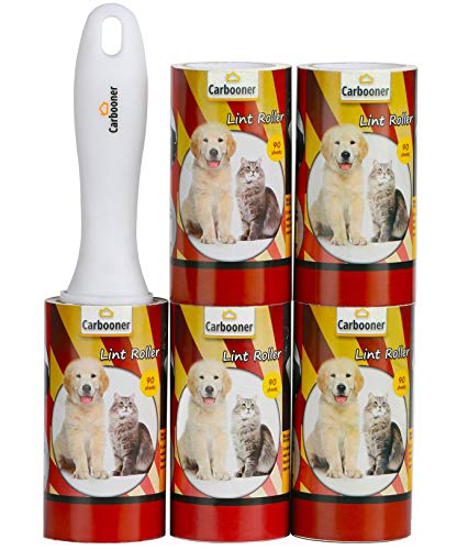 Carbooner Extra Sticky Lint Rollers - Pet Hair Remover for Clothes and Furniture 450 Sheets