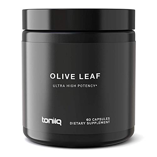 Ultra High Strength Olive Leaf Capsules - 40% Oleuropein - 500mg 22x Concentrated Extract (22,000 mg Raw Powder Equivalent) - The Strongest Olive Leaf Supplement Available - Immune Support Supplement