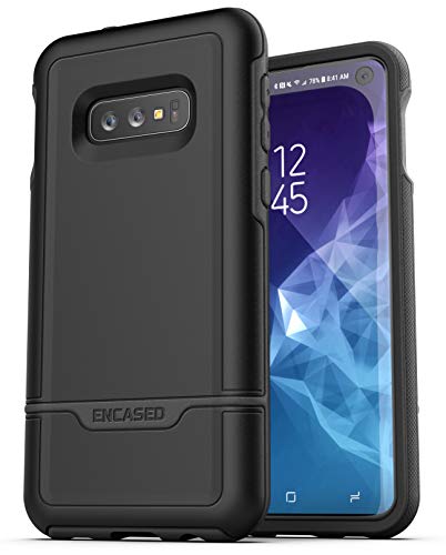 Encased Heavy Duty Galaxy S10e Protective Case (2019 Rebel Armor) Military Grade Full Body Rugged Cover for Samsung Galaxy S10 E - Black
