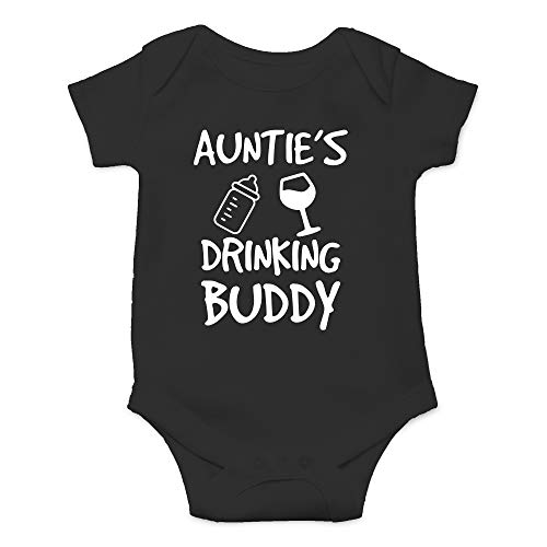 CBTwear Auntie's Drinking Buddy - My Aunt is The Best - Cute Infant One-Piece Baby Bodysuit