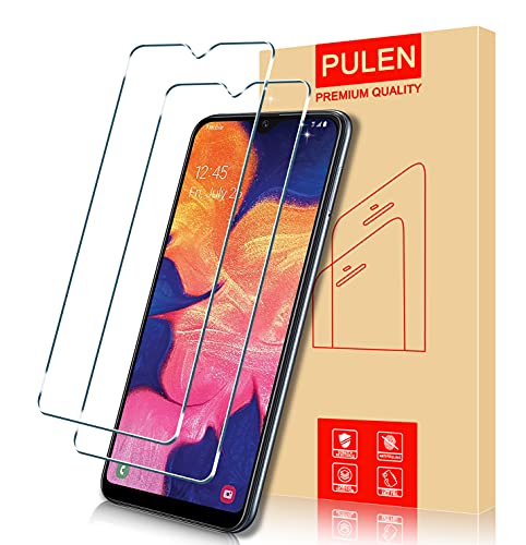 Book Cover [2-Pack] PULEN for Samsung Galaxy A10 Screen Protector,HD Clear Anti-Scratch Bubble Free Anti-Fingerprints 9H Hardness Tempered Glass for Samsung Galaxy A10,6.2'' 2019